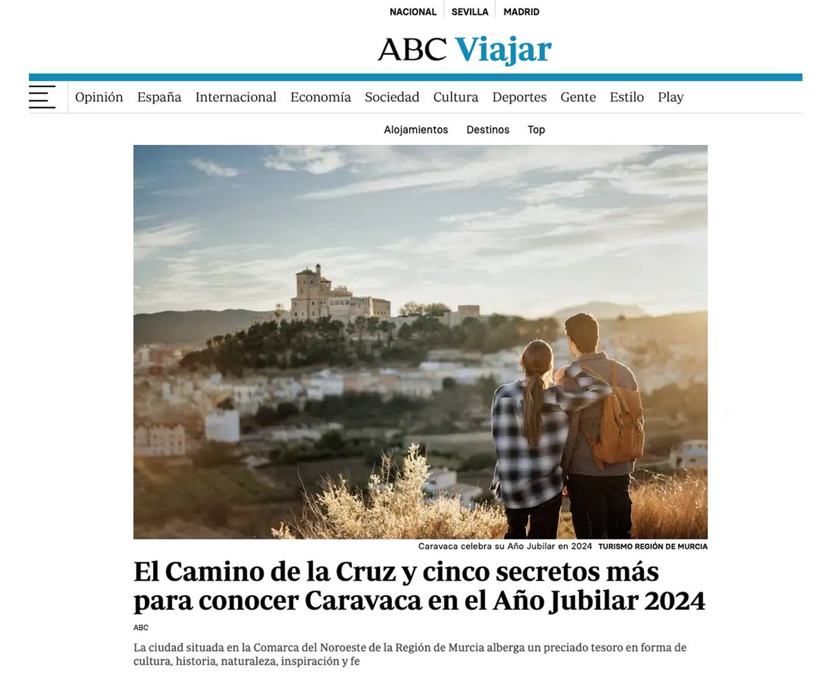 CaminoCaravaca's tweet photo. 🔆☨ La luz del Año Santo 2024 enamora a la prensa nacional.
Empezamos a creer en lo EXTRAORDINARIO.
#CaminodeCaravaca
#CaravacaAñoJubilar2024
#Creerenloextraordinario https://t.co/pns1U8oVbg