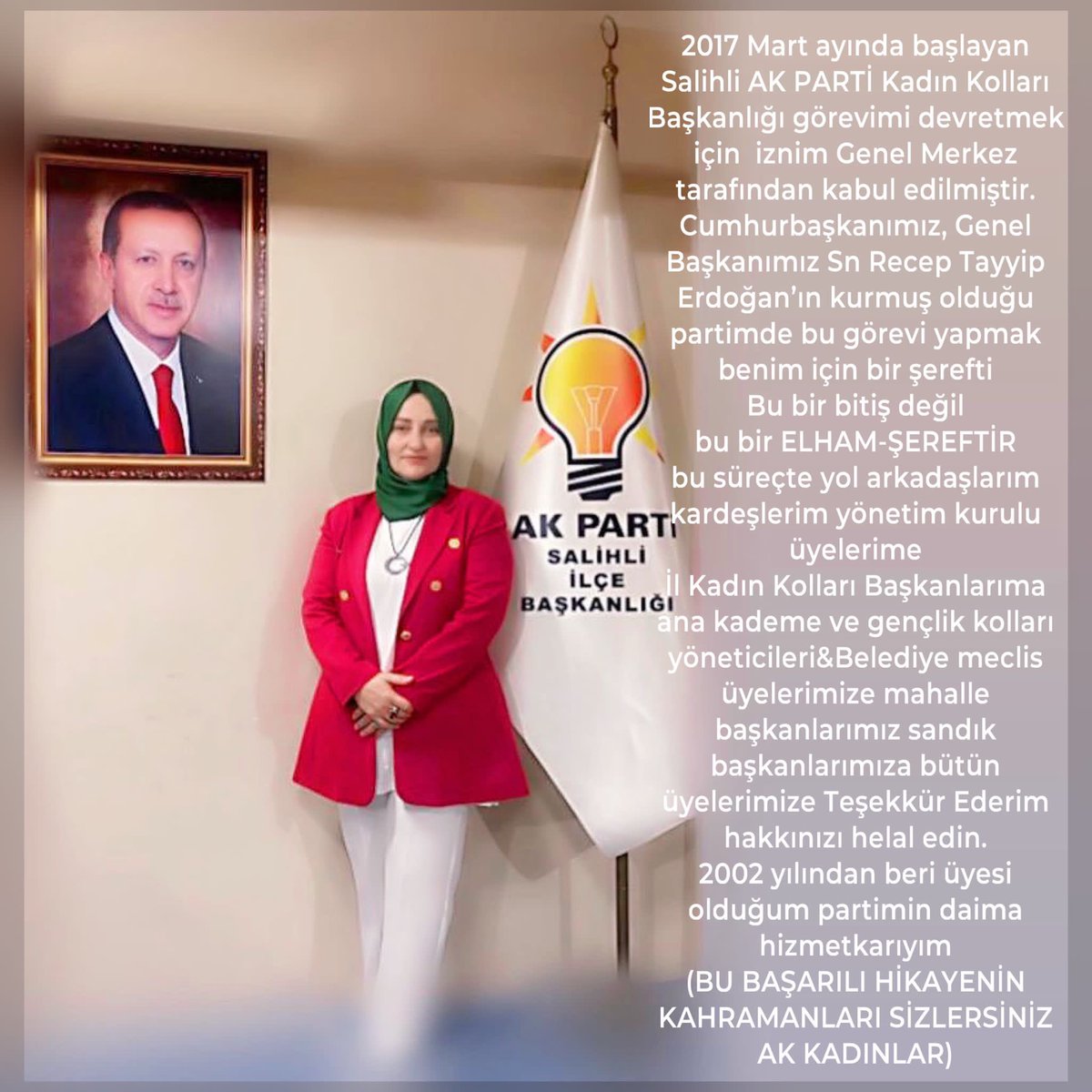 unlufatma_1979's tweet photo. 2002 yılından beri üyesi olduğum partimin daima hizmetkarıyım
(BU BAŞARILI HİKAYENİN KAHRAMANLARI SİZLERSİNİZ AK KADINLAR)
@aysekesir 
@AKKADINGM https://t.co/y9Gi7ItDxC