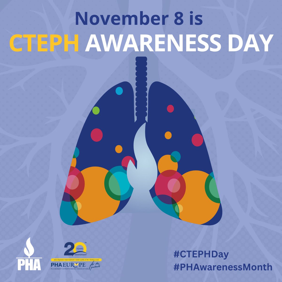 🌟 Today is #CTEPHDay! 🩺 CTEPH is a rare form of pulmonary hypertension caused by old blood clots in the lungs. 

💡 Some develop CTEPH without a known history of blood clots. Early detection is key! 🚨 Symptoms include fatigue, CHEST PAIN, and shortness of breath.