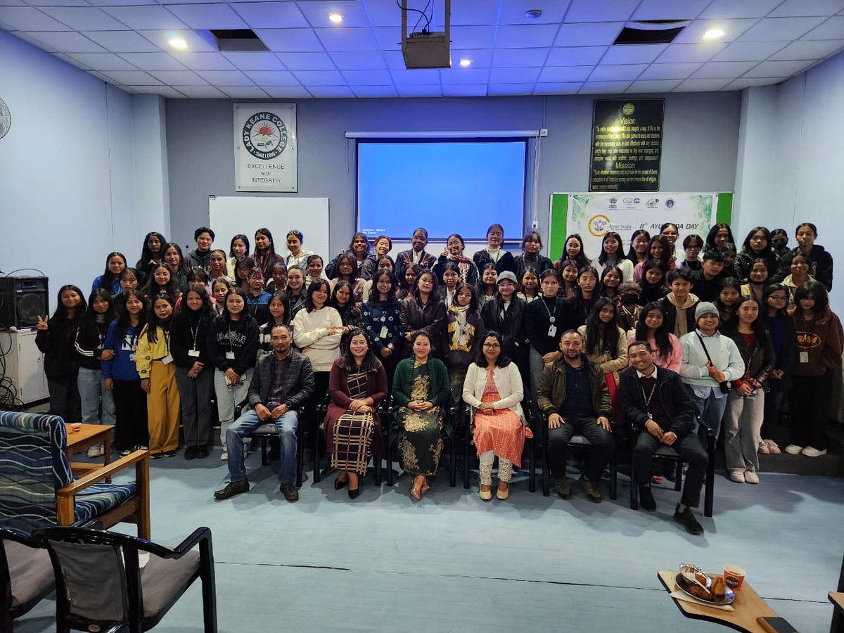 NeiahShill2000's tweet photo. Awareness lecture on AYUSH under Institute Outreach program
At Lady Keane College, SHILLONG by NEIAH, Shillong under Ayurveda Day 2023, 
On 08/11/2023
@moayush @cari_guwahati @CCRAS_MoAyush @NSSNEIAHSHILLOG @NssLady https://t.co/vvsUFLEtpB