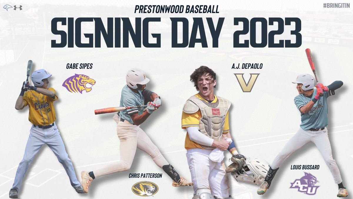 Congratulations to our 4️⃣ Lions signing today to further their academic &amp; athletic careers! 

A.J. DePaolo ▶️ Vanderbilt University
Chris Patterson ▶️ University of Missouri 
Louis Bussard ▶️ Abilene Christian University 
Gabe Sipes ▶️ Ouachita Baptist University 

#OurGuys
