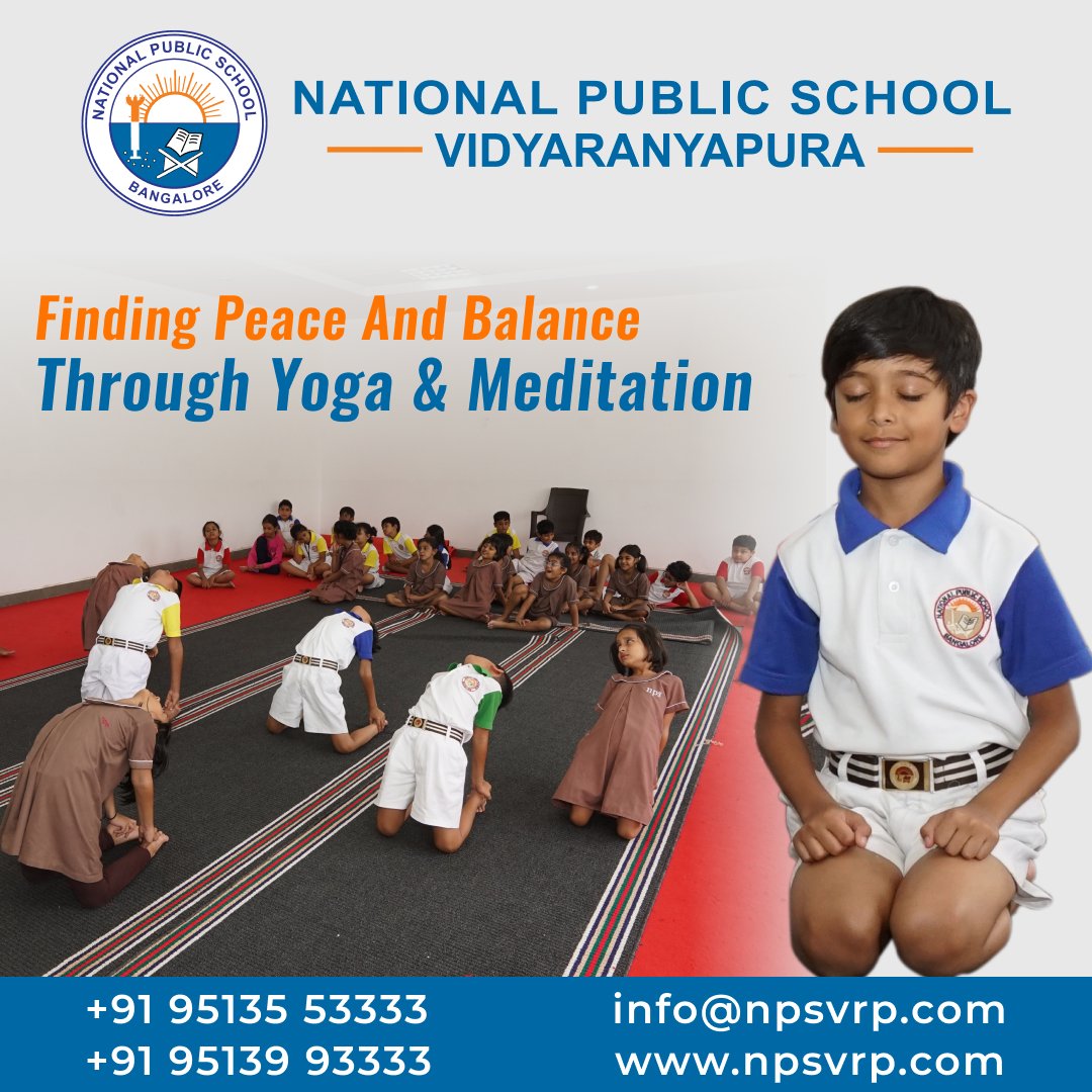 NPSVRP's tweet photo. NPS Vidyaranyapura staunchly believes that prayer and meditation are powerful tools that can help school children find inner peace, focus, and spiritual connection. These practices promote emotional well-being and mindfulness, providing a sense of balance in their busy lives. https://t.co/vKmsx6kRrJ