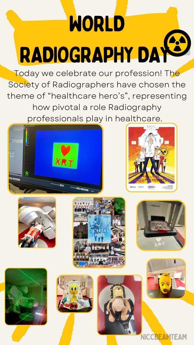 Happy World Radiography Day! 

We as a team are so proud to be Therapeutic Radiographers! ☢️ 

#teambehindthebeams 
#WorldRadiographyDay