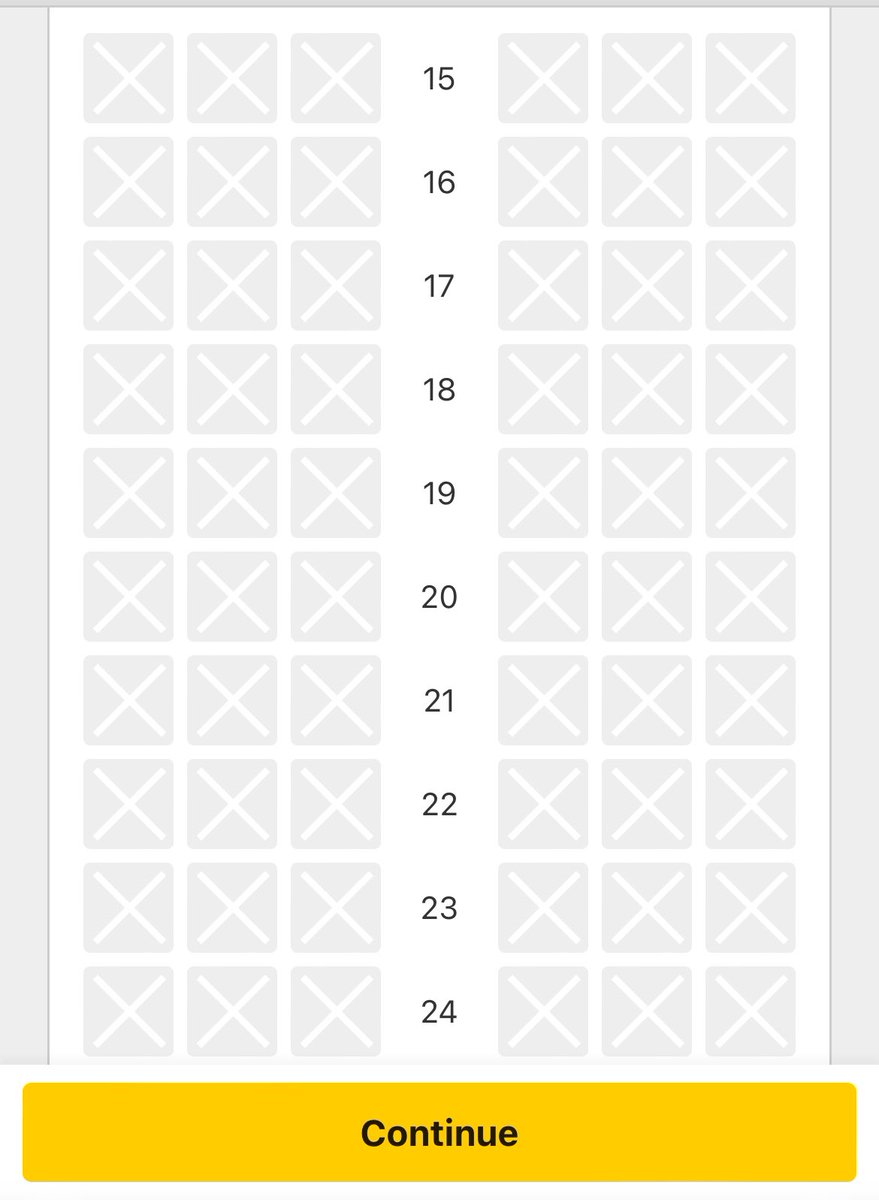 NotNotHernan's tweet photo. @vueling It doesn’t matter. Check-in at the desk risks worse seats and overbooking. Since I have an ‘allowed’ nationality for online-check-in, I can see that the flight only has 35 seats left, with barely any seats together. Still discriminatory. @EU_Commission FYI https://t.co/0KnoKhr25m