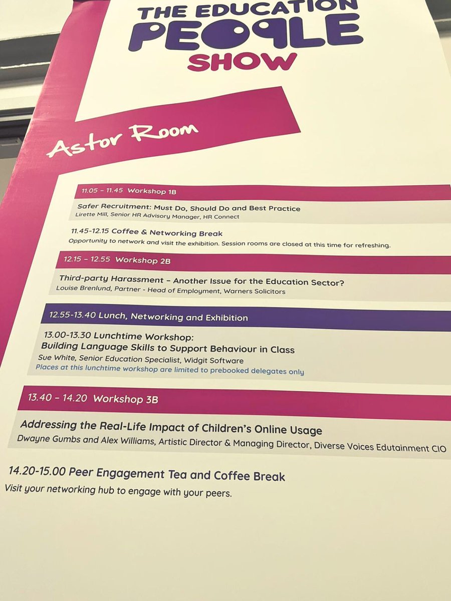 diversevoices's tweet photo. 40 MINS TO GO! Until our Founders Dwayne & Alex share their insights at @TheEdPeopleShow "Addressing the real-life impact of children's online usage" is at 13:40 in the Astor Room β see you there!π
#pshe #rse #edutwitter #edpeopleshow #theedpeopleshow #teachers #ukschools #slt https://t.co/2hqeiAdiGU