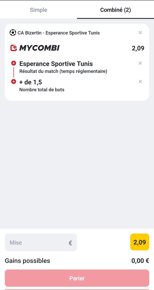 TheKingoftip's tweet photo. Match à 14h30 - Tunisie 

Je pense que Espérance va gagner sans problème et il y aura au moins 3 buts dans le match mais pour sécuriser j'ai misé sur 2 buts minimums. 

Bonne chance à ceux qui me suivent ! 

Hâte de gagner ensemble ! 
#TeamParieur #TeamParieurs https://t.co/9zxaBfycsE