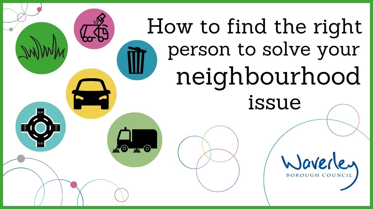 Do you know who to contact if you spot an issue in and around Waverley? 🏠

Whether it’s an overflowing bin, overgrown grass verge, pothole or an abandoned vehicle, it can be confusing. Check out this handy guide on our website 👉orlo.uk/cTQ4K

#WhoDoesWhat #Waverley