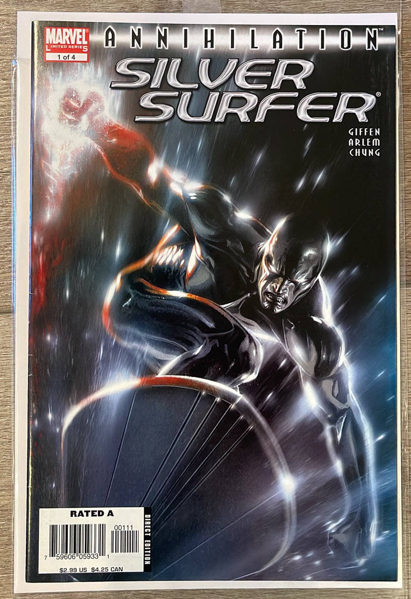 rholmes0520's tweet image. Norrin and I want to say good morning, afternoon,evening to everyone on this Wednesday! Has there ever been a cooler character? I say no. Gorgeous cover by Gabriele Dell’otto. Book by the late great Keith Giffen,Arlem,and Chung… #SilverSurfer #Annihilation #MarvelComics #comics