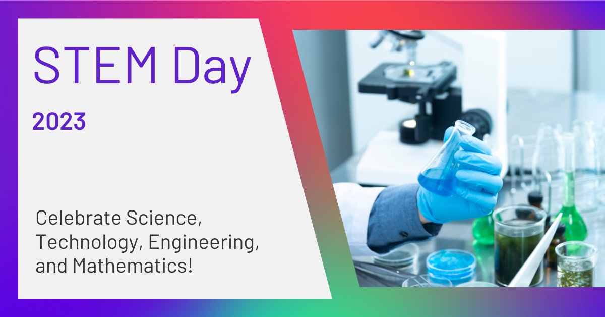 It's #STEMDay! Today we celebrate the incredible accomplishments of Science, Technology, Engineering, and Medicine, and the incredible impact they have on the world. From ground-breaking research to life-saving healthcare treatments, we wouldn’t be the same without them.