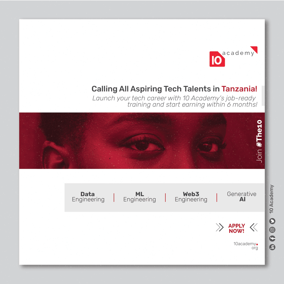 Calling all aspiring tech talents in Tanzania!

Are you ready to launch your tech career or make a shift? Enroll in 10 Academy's Job-Ready Training and unlock global opportunities in just 6 months!

Join our alumni from Tanzania and other African countries who have achieved