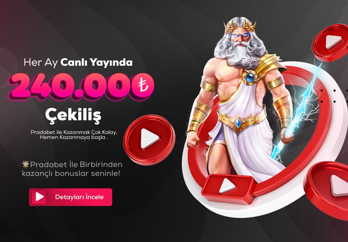 PradaBetOffi's tweet photo. 🎁 PRADABET 240.000 TL KASIM AYI CANLI YAYIN ÇEKİLİŞİ

📹 Pradabet kasım ayında canlı yayında  240.000 TL dağıtıyor!

💸 Çekilişe katılmak için en az 250 TL yatırım yapmanız gerekmektedir. 

📲Detaylar promosyonlar sayfamızda

🌐Pradabet Giriş https://t.co/nc3xeWZCWz https://t.co/sSvLFyHTbs
