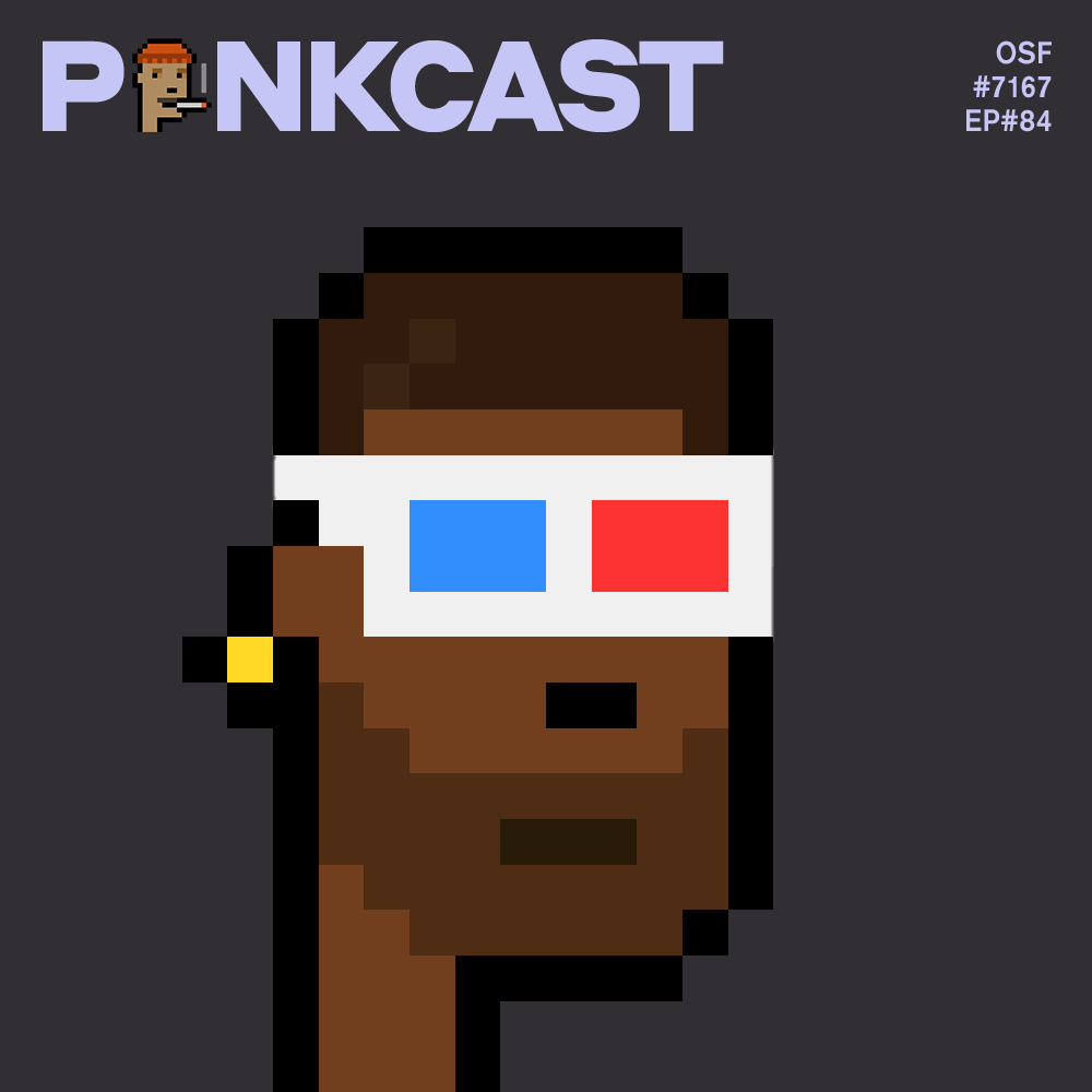 punkcastxyz's tweet photo. 1/5 🚨🚨PUNK OF THE WEEK🚨🚨

GM to 3D Glasses Ponks!  🟦 🟥😎🤘

Episode 84: #Punk7167 @osf_rekt Former Trader, Entrepreneur, Artist &amp; Founder, @rektguyNFT

OUT NOW! Go! Go! Go!
👇

#PunkCast #Cryptopunks #4Atty #ShadowBeard #Earring #ShavedHead #3DGlasses @cryptopunks https://t.co/4iWEGLV69Q