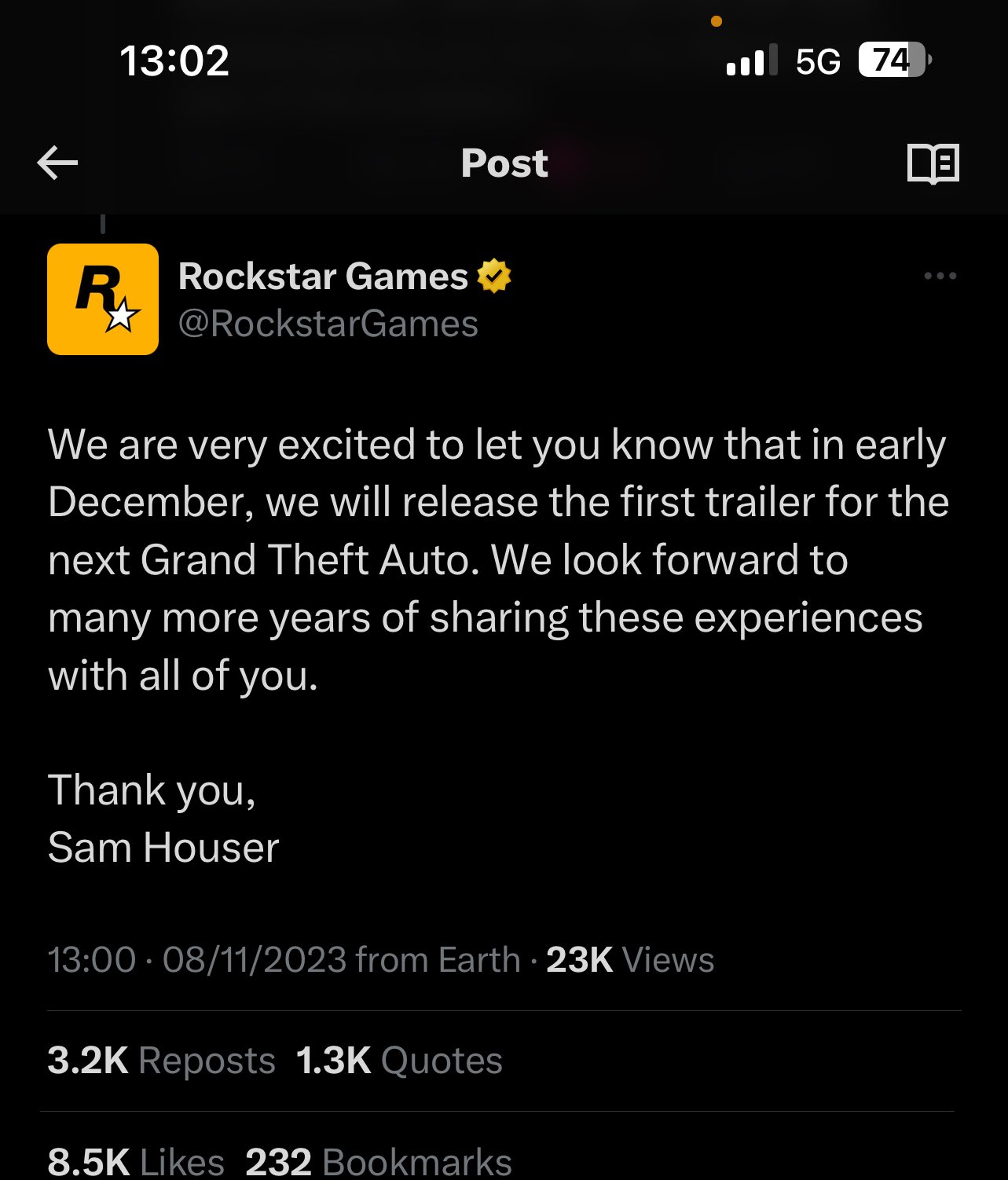 Rockstar Universe on X: #BREAKING