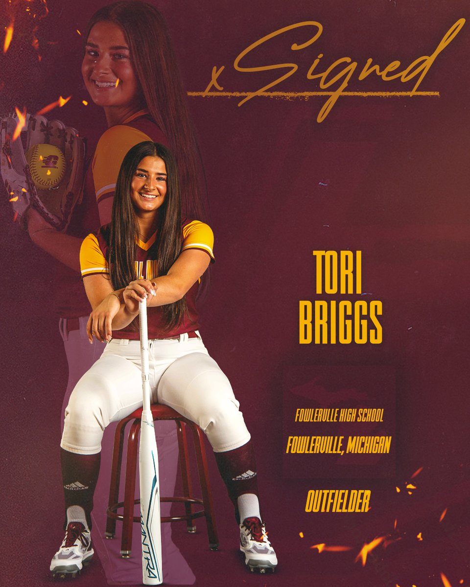 CMUSoftball's tweet photo. Welcome home Tori! 🏡

Tori, an outfielder joins us from Fowlerville, Michigan. We can’t wait for you to join Chippewa Nation in the fall of 2024!

#FireUpChips🔥⬆️🥎| #NSD2024 https://t.co/KDfajC6gpT
