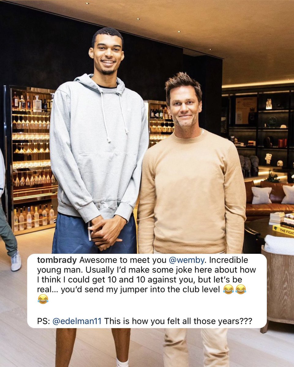 NFL's tweet photo. Tom &amp; Wemby 🔥

(via @TomBrady) https://t.co/FzNTde42wj