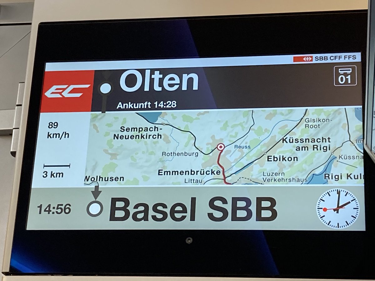 TomSteiner3's tweet photo. Ziemlich coole Anzeige der #sbb . Ist die neu oder habe nur ich als vertiefter Pendler noch nie gesehen? https://t.co/Fiex4fOrvo