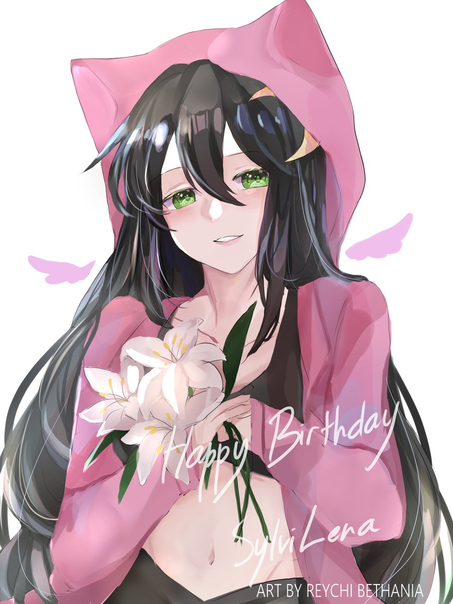To my beloved daughter <a href="/Sylvi_Cyb/">Sylvi Lena</a> 
Happy Birthday and may the stars be with you, 
my dear crescent moon🌙🌸

#illustration #happybirthday #art