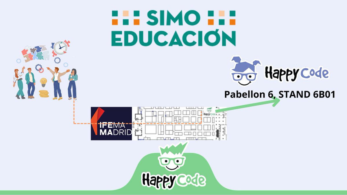 HappyCode_ES's tweet photo. Hoy, en el Día de la Educación CTIM
¡Te invitamos a visitarnos en el stand 6B01 en SIMO Educación y descubrir cómo impulsamos la educación STEAM! 

¿Necesitas invitaciones? 

Contáctanos para unirte a la conversación sobre el futuro educativo. 

🚀🔬📚 #HappyCode #SIMOEducacion https://t.co/Z9rdk06nmD