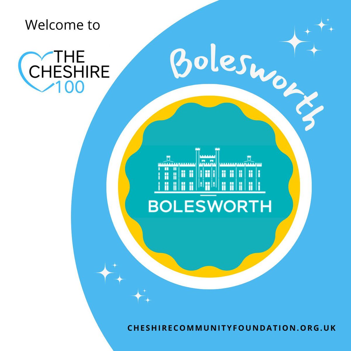 Welcome to the Cheshire 100 Supporters Club Bolesworth ✨ Our donors allow CCF to build a happier, fairer and stronger county for all. Thank you so much for your support #Cheshire Want to find out more? Visit our website - buff.ly/3CREKEq