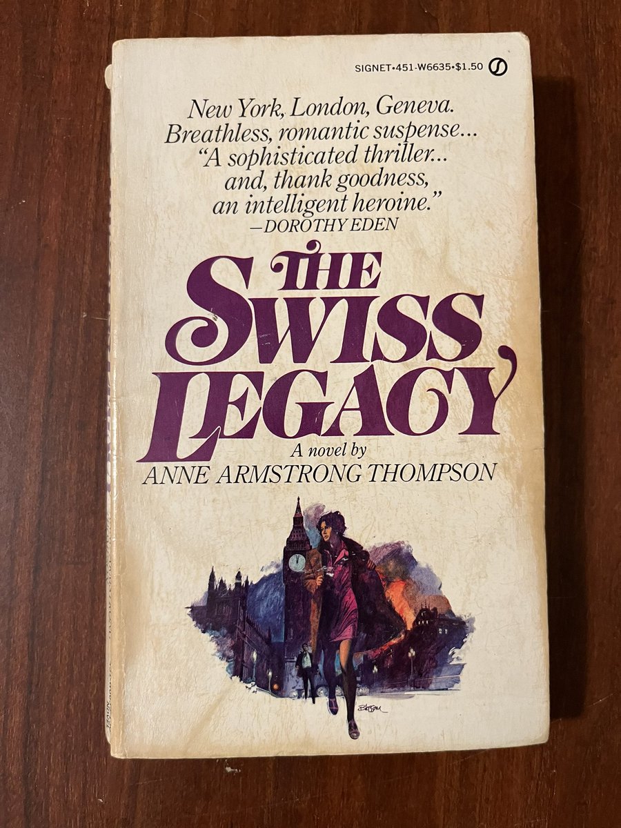 PaperbackPapa's tweet image. This is a nifty little thriller from 1974 by an author I didn’t know. The back cover blurb got me to pull 50 cents out of my pocket. Maybe it moved a tad slow in places, but it is extremely well-written and fun. I’ll be looking for more of her stuff.