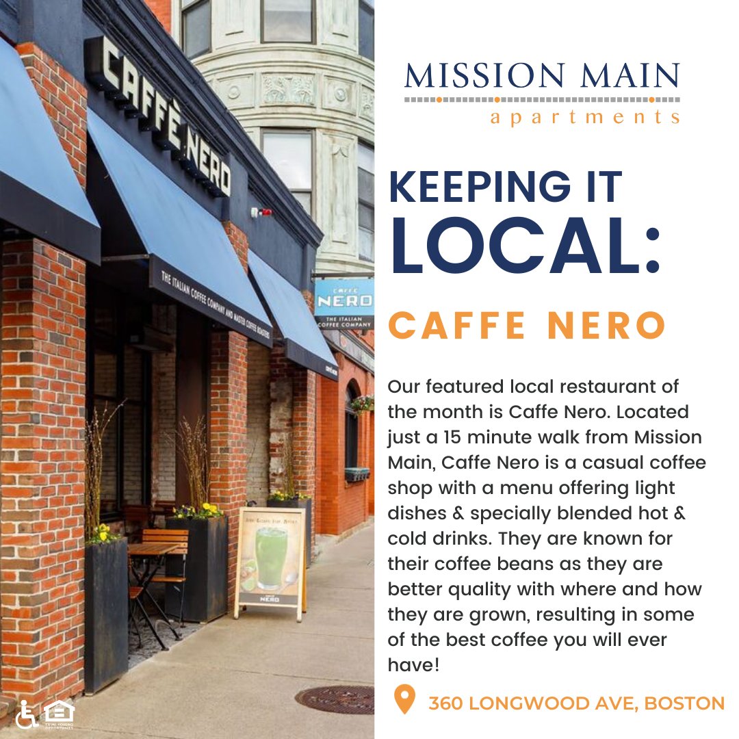 MissionMainApts's tweet image. Celebrate #NationalCappuccinoDay by heading to Caffè Nero located right down the road for your favorite☕ #SupportLocal #LocalBusinessSpotlight