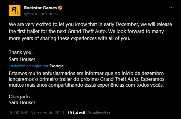 MEU DEUS,ESPEREI TANTO (Realmente sairá 5 de dezembro Não éfake DATA  CONFIRMADA! YRAILER TUESDAY DECEMBER TRAILER DE GTA 6 SERÁ LANÇADO NO DIA  '5 DE DEZEMBRO - iFunny Brazil