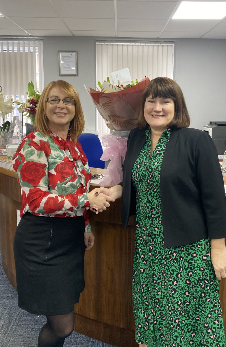 Congratulations to Julie Massen who is today celebrating 30 years at MCP! Claire James (left) thanked Julie (right) for her dedication to the firm and hard work during her long service.