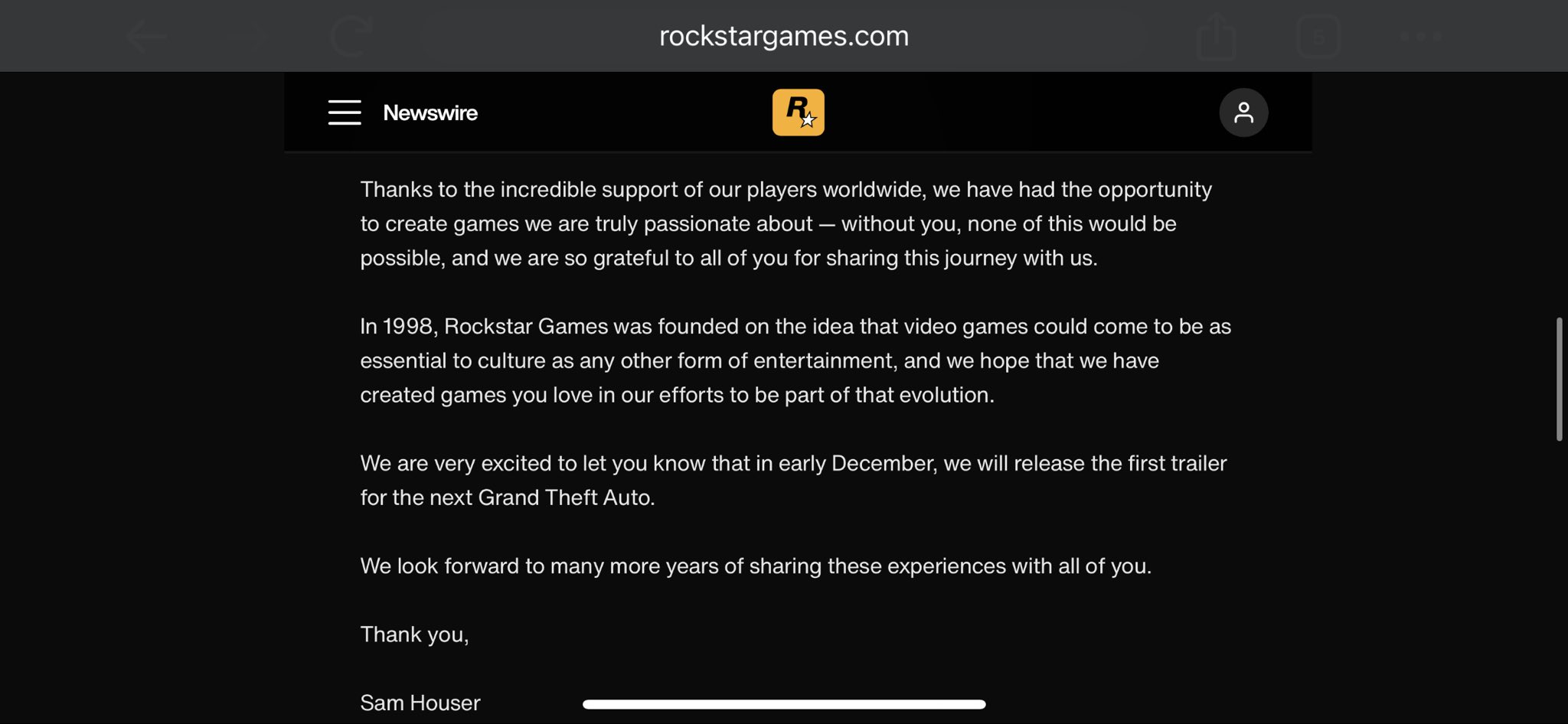 Rockstar Games on X: Next month marks the 25th anniversary of Rockstar  Games. Thanks to the incredible support of our players worldwide, we have  had the opportunity to create games we are