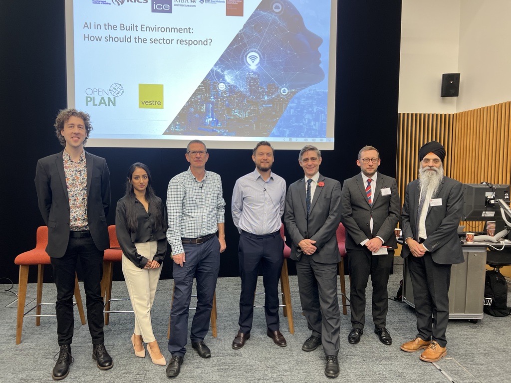 Great to be at @NBS_NTU today for our East Midlands Great Debate on AI in the Built Environment! @theCIOB @RIBA @RTPIPlanners @talklandscape @ICE_engineers