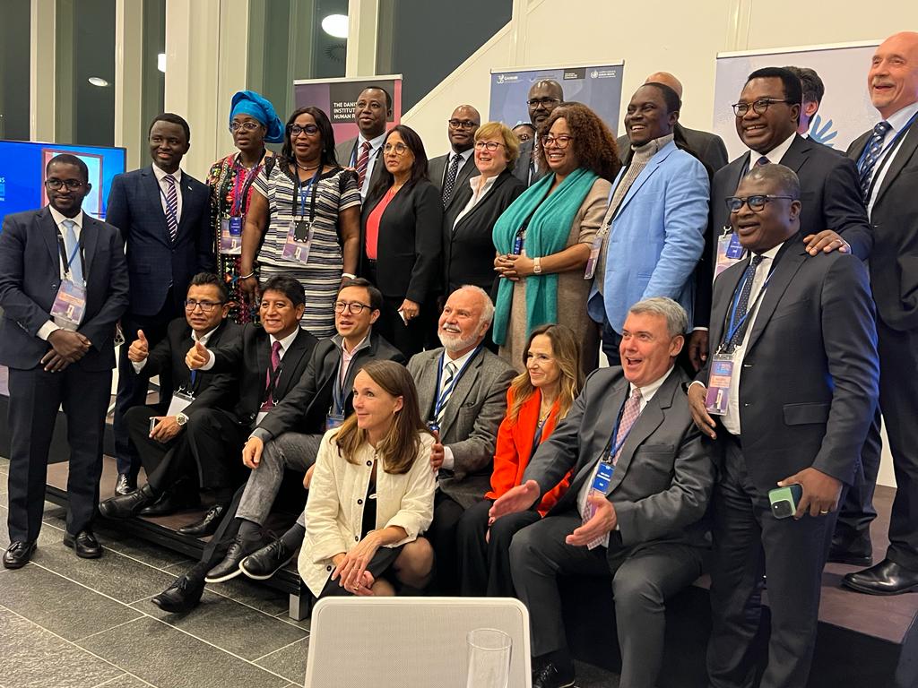 CNDHMaroc's tweet photo. W/ fellow colleagues from other nat'l HR institutions #NHRIs, gathering in 🇩🇰 for the #14ConferenceNHRIs..
We continue celebrating 75th anniversary of the Universal Declaration of #HumanRights.
#HumanRightsMorocco has engaged in a 1-year nat'l #HumanRights75 campaign
Stay tuned! https://t.co/3nybNtlZTm