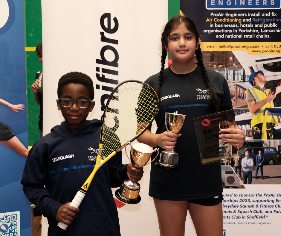EdgbastonPriory's tweet image. Our Squash Academy juniors performed so well at the British Junior Championships last week👏

Siona and Naishe have come back as British Champions; a huge achievement!🏆️

#edgbastonpriorysquash #squashacademy