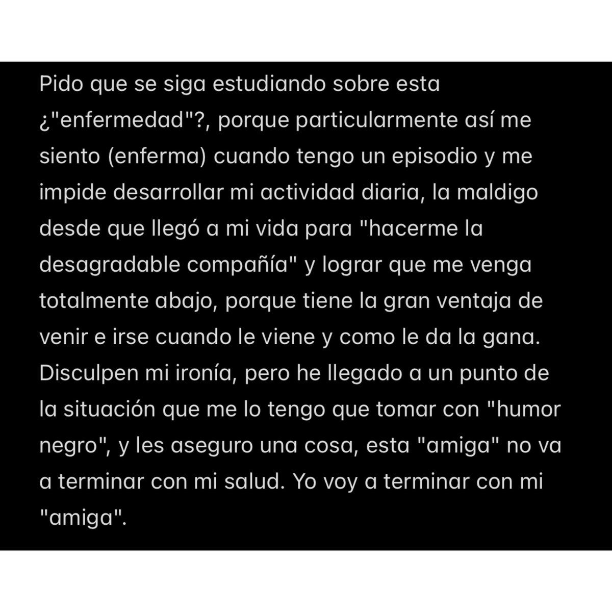 busto_patri's tweet photo. Mi “amiga” la migraña 🤕 

X fin,parece ser que mi amiga, MIGRAÑA CRONICA CON AURA, m da un respiro desde el sábado en el minuto 40 q m tuve que ir dl partido.

Es la típica “conocida” falsa q aparec sin previo aviso para amargarte la vida cuando le conviene.

Continua en fotos… https://t.co/yZzHsdCseu