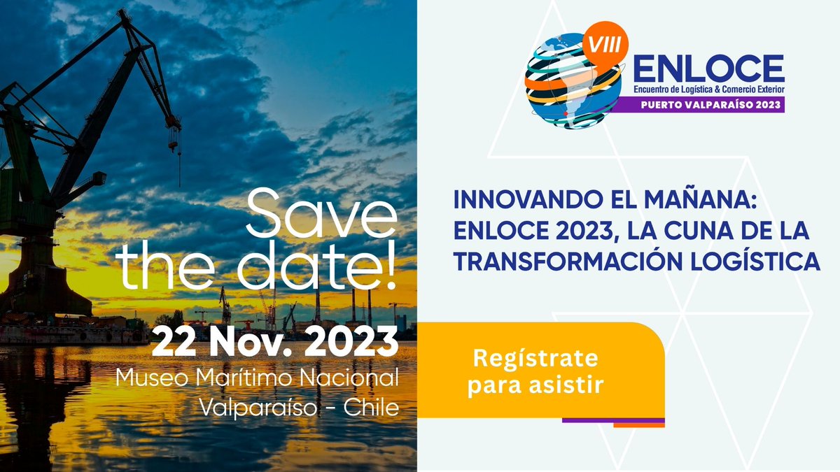 ¡La cuenta regresiva ha comenzado! 😱
Sólo quedan dos semanas para unirte al evento más destacado en el mundo de la logística y el comercio exterior: ENLOCE

¡No te lo puedes perder!

Inscribirte de forma gratuita en el siguiente enlace ➡️ enloce.cl/registro-visit…