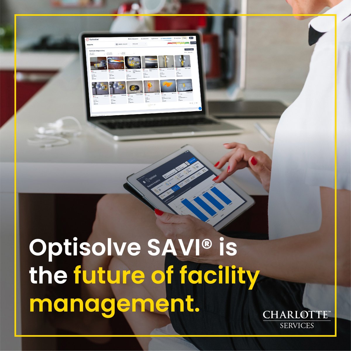 CharlottePrdts's tweet image. Optisolve SAVI is the future of facility management!
Contact us at experts@charlotteproducts.com
#CloudBasedSoftware #OnTheGoAccess #FacilityManagementMadeEasy #CharlotteServices
