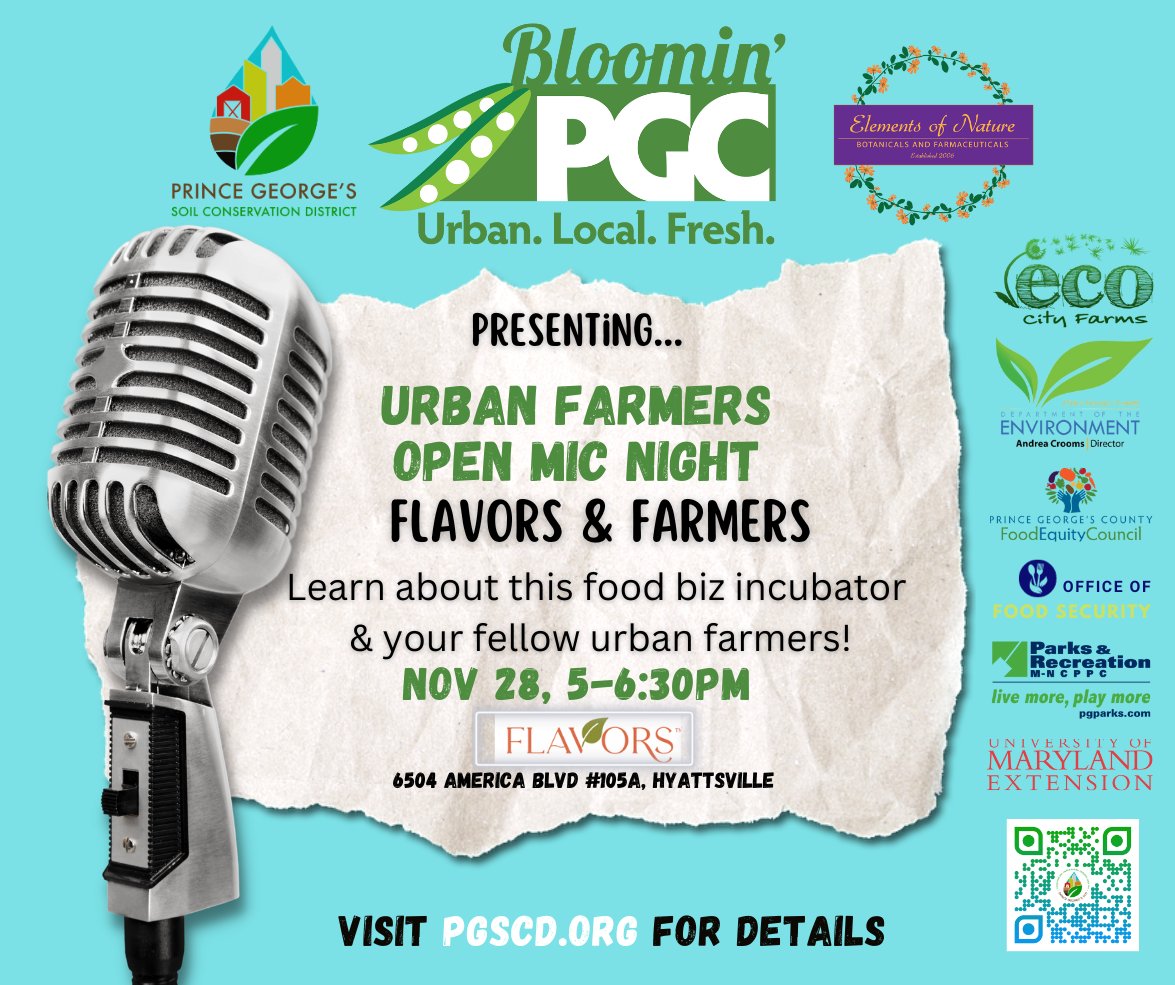 This month, join us and stop by Flavors in Hyattsville to learn about Founder &amp; CEO, Samia Bingham's, vision to support local food artisans and farmers with their businesses.

Register here: eventbrite.com/e/flavors-x-fa…