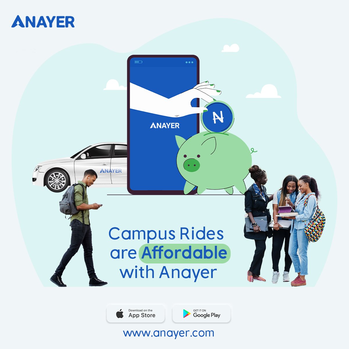 AnayerApp's tweet image. 🚀 Blast off to class without burning a hole in your pocket! Anayer's got your back for budget-friendly campus rides. 🎓 

Download now at bit.ly/DownloadAnayer…

#AnayerToTheRescue 
#RideSmart #AnayerRide
Young Duu
Dollar to Naira
Fireboy
TikTok