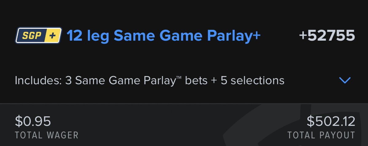 Each prop has hit in 5/5 games... 💸 $0.95 pays out $502.12 💸 Who's ready?! 👀