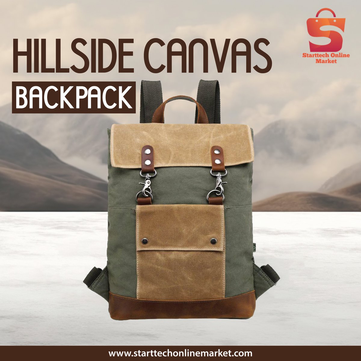 StarttechM's tweet image. Adventure-ready with the perfect companion! 🎒 Explore in style with our &apos;Hillside Canvas Backpack&apos; – your trusty sidekick for every journey. Discover more at starttechonlinemarket.com 🌄✨

Shop now: starttechonlinemarket.com/en-us/products…

#AdventureAwaits #BackpackEssentials #ExploreInStyle