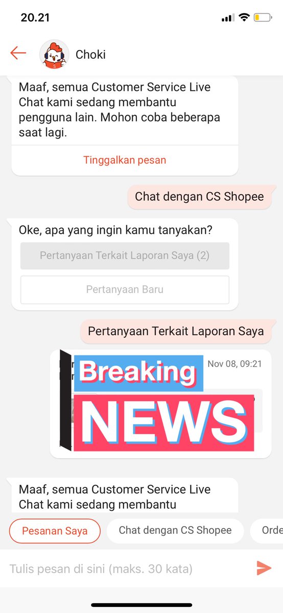 MINNNN <a href="/ShopeeCare/">Shopee Care</a> <a href="/ShopeeID/">Shopee Indonesia</a> KOK CS NYA SIBUK SEMUA DARITADI🥲🥲🥲 sibuk ngapain sih kalo kite bole kepo 🥲🥲🥲