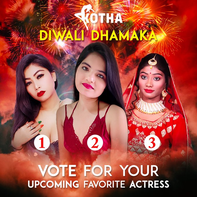 Hello Viewers 🧨DIWALI DHAMAKA📷 Which Actress Uncut Want You ? Repost More !! Just Type 1, 2, 3 in the comment box.
#NewWebSeries #CastYourVote #HeatUpTheScreen #kothaott #kotha #kothavip