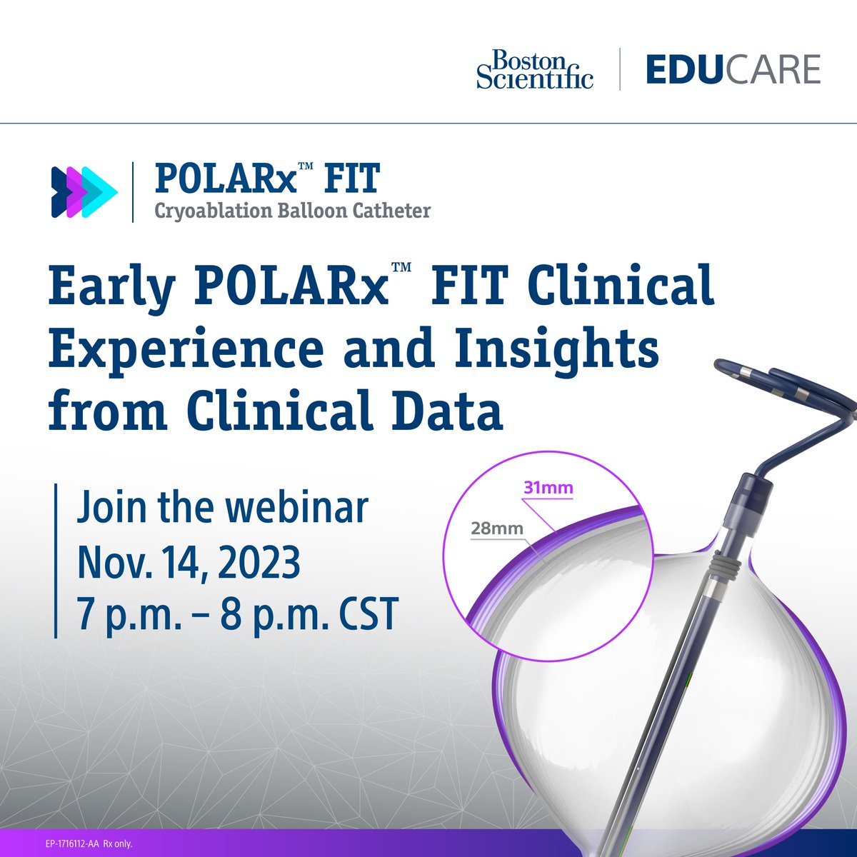Hey #EPeeps, join @su_wilber, @deansabayon, & @bluehoosiermd as they discuss the latest clinical data, case studies, and their POLARx™ FIT experience. Secure your spot today: bit.ly/3FNDCUU Safety info: bit.ly/3u3kWxL