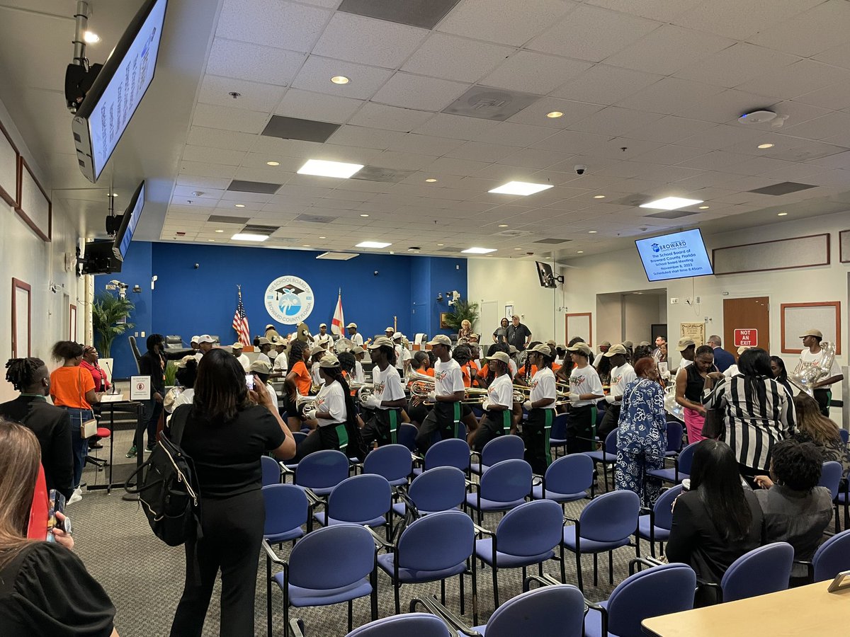 johnburbridge's tweet image. You know it’s going to be a great day when the @browardschools Ely marching band is in the house!