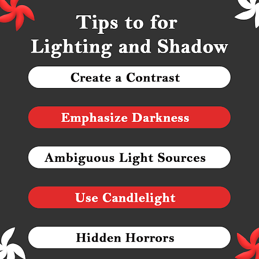 It can enhance tension, create a sense of foreboding, and add depth to the narrative. Here are some tips for effectively using lighting and shadow in your horror writing. #TensionThroughLight #ForebodingShadows #NarrativeDepth #HorrorLighting
