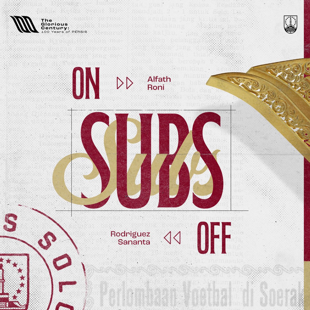 persisofficial's tweet image. 71&apos; Penyegaran di lini depan, Sananta dan Rodriguez digantikan oleh Alfath dan Roni.

#TheGloriousCentury
#PERSISPSS