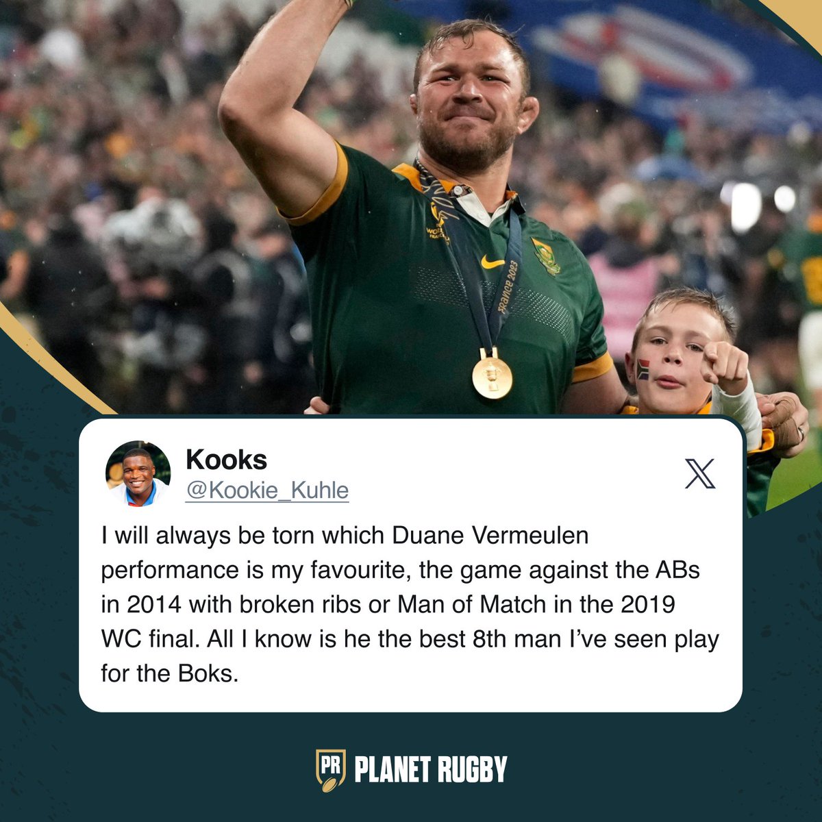 🇿🇦 A Springbok legend bows out. What a player! 🙌