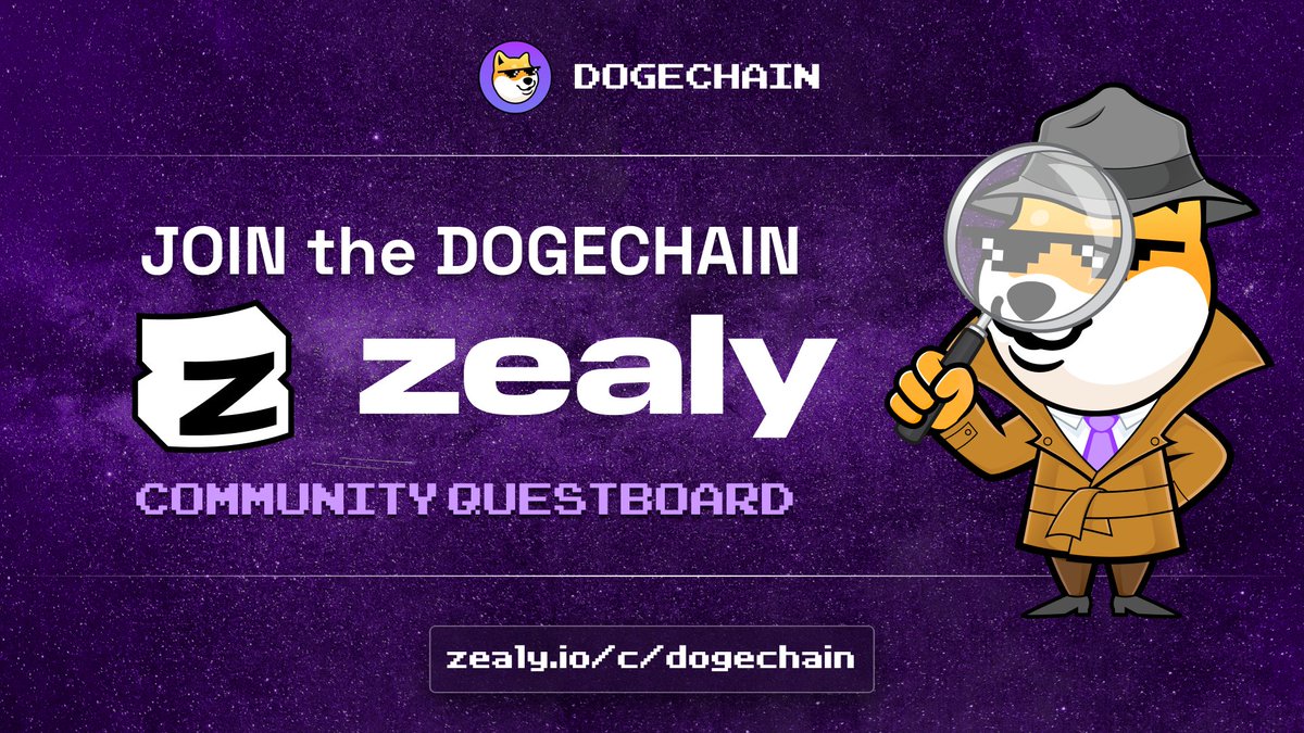 Dogechain Zealy Community Launch 🚀

📜 Shibes, we’re excited to announce the launch of our very own <a href="/zealy_io/">Zealy</a> Community Questboard!

🔗 zealy.io/c/dogechain/

👨‍👩‍👦‍👦 Join the family, complete quests, solve quizzes, and accumulate those sweet EXP points!

🆙 Stay tuned for upcoming