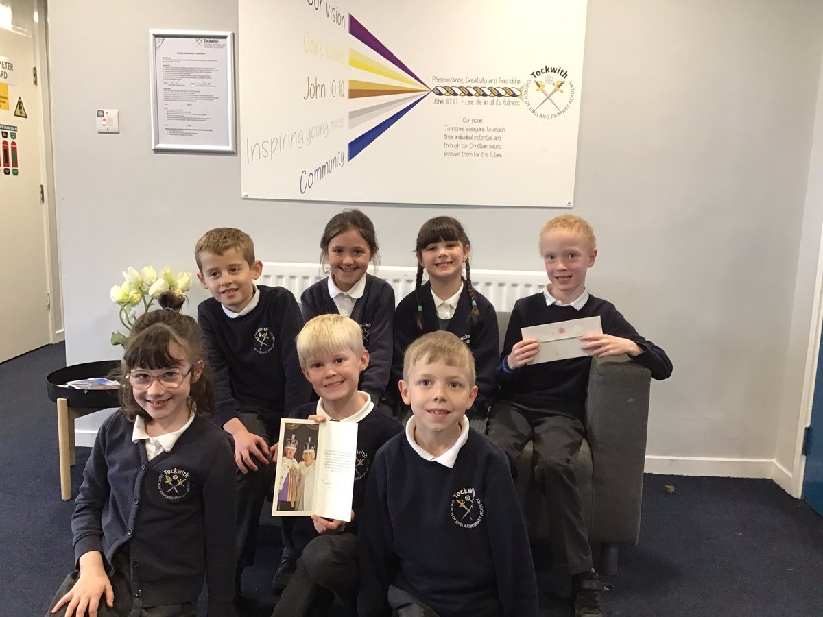 MrsW2200's tweet photo. Last year’s #TockY2 children had a lovely surprise this week with a reply to the letters we sent @RoyalFamily sending our congratulations for #CoronationWeekend. Well done #TockY3 #john1010 @Tockwithcofe https://t.co/mjPNxKNLHd