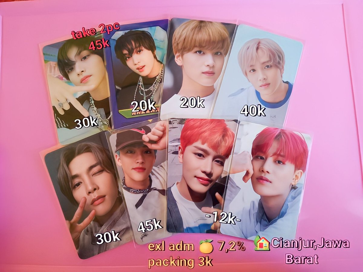 .•♫•♬• 𝑾𝑻𝑺 ; 𝒘𝒂𝒏𝒕 𝒕𝒐 𝒔𝒆𝒍𝒍•♬•♫•.
-aab nct dream 127-

➣price in pict
➣mostly good condi
➣exl pack &amp; adm 🍊
➣keep w/ dp (min 50%)

📍cianjur, jawa Barat

t.wts wtb haechan matching card dicon sg22 mark mixtape johnny nct home taeil dicon #pasarNCT