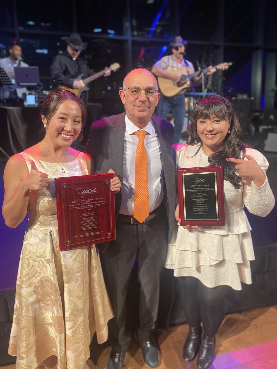 Congratulations to @luluyuMD (Golden Hysteroscope Award) and <a href="/TheMIGSPrincess/">Princess Urbina</a> (Jordan M. Phillips Award)! What a wonderful night celebrating your achievements as <a href="/FMIGS1/">FMIGS</a> fellows! With <a href="/magdymiladmd/">magdy</a> as proud mentor!