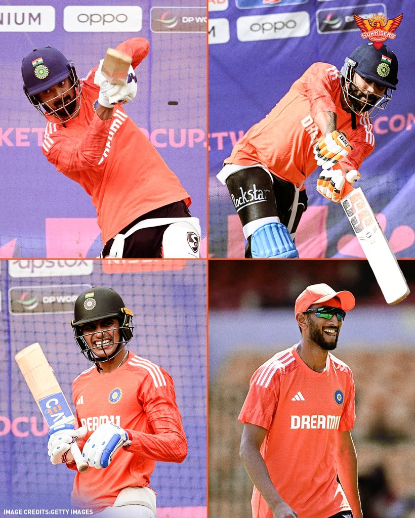 SunRisers's tweet photo. Practice sessions ft. #TeamIndia's latest addition 🥳🧡 https://t.co/UQtdZ2oZ20